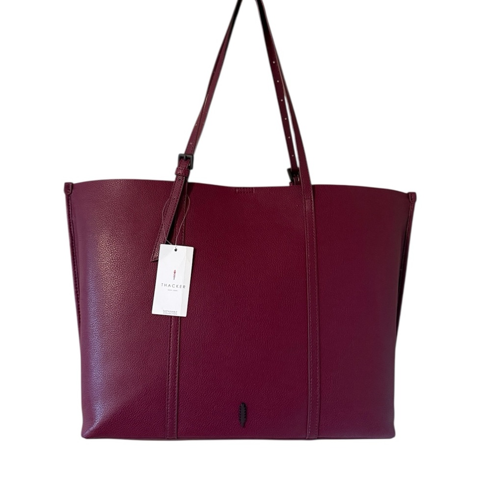 Thacker Burgundy Leather Tote Bag